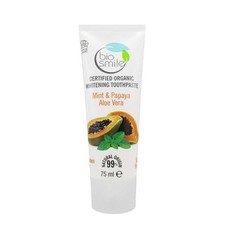 Bio Smile - Organik Beyazlatıcı Nane & Papaya Aloe Vera Diş Macunu 75 ml